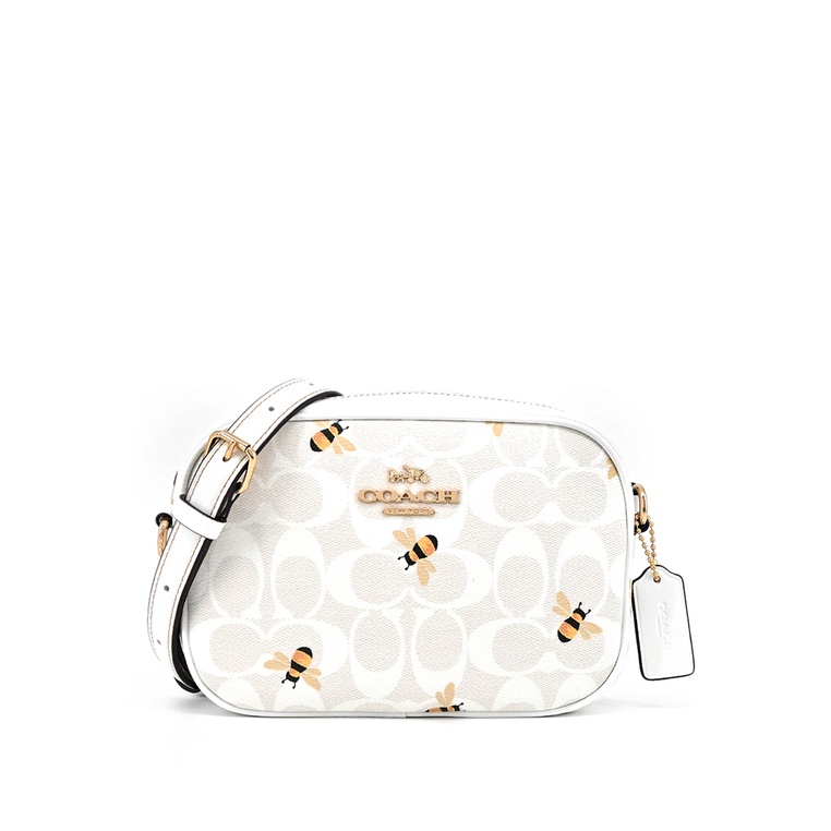 Coach Mini Jamie Camera Bag In Signature Canvas With Bee Print