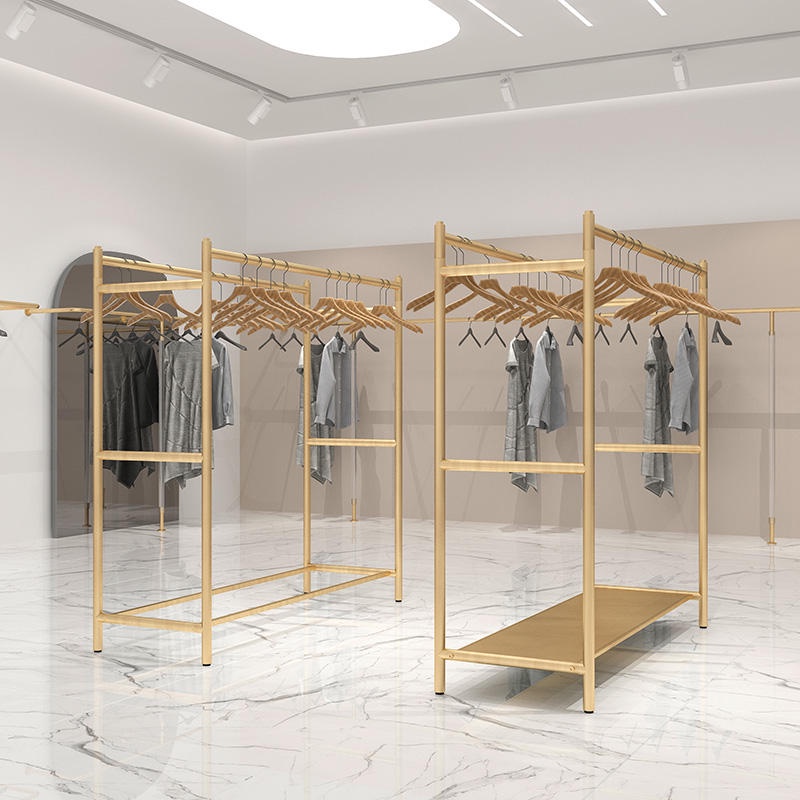 Floor-Standing Clothing Store Display Stand Double Row Island Display ...