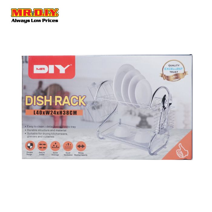 MR.DIY 2 Layer Dish Drain Rack Shopee Malaysia
