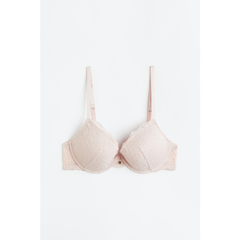 H & M - Lace push-up bra - White, Compare