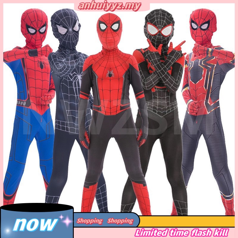 Spiderman Far From Home Costume Cosplay Peter Parker Zentai Suit ...