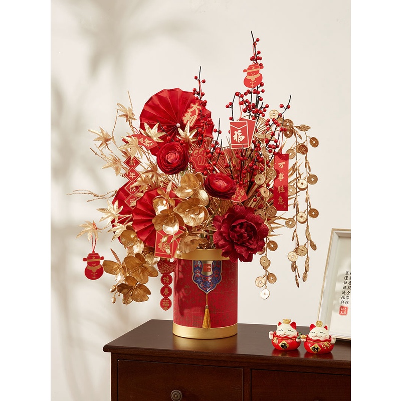 VIBRANT & REALISTIC Flowers Bucket New Year's Blessing for Celebrations  £11.04 - PicClick UK