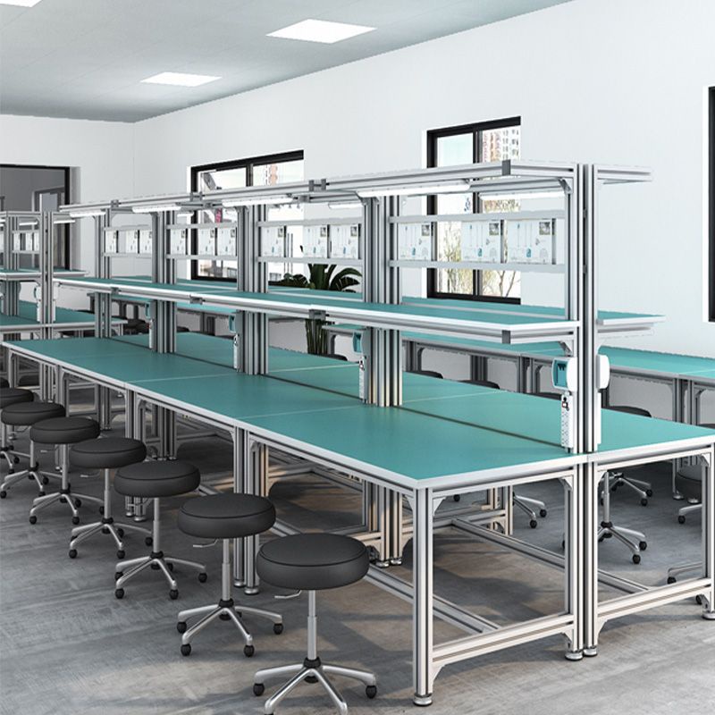 HY-8 Aluminum Alloy Profile Anti-Static Workshop Double-Sided Workbench ...