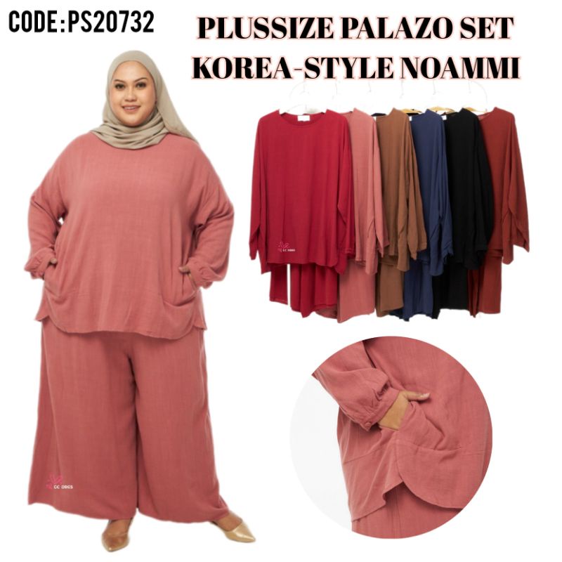 {Ready Stock}Plus Size Set Suit Muslim Muslimah Jumbo Set Warda Plain ...