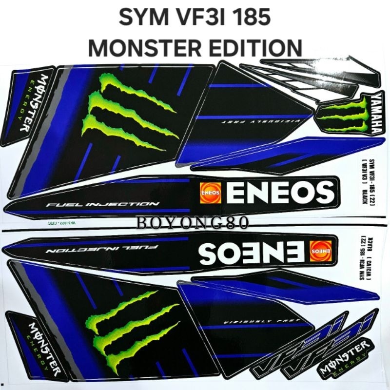 SYM VF3I 185 MONSTER BODY STICKER SPECIAL EDITION ( READY STOCK ...