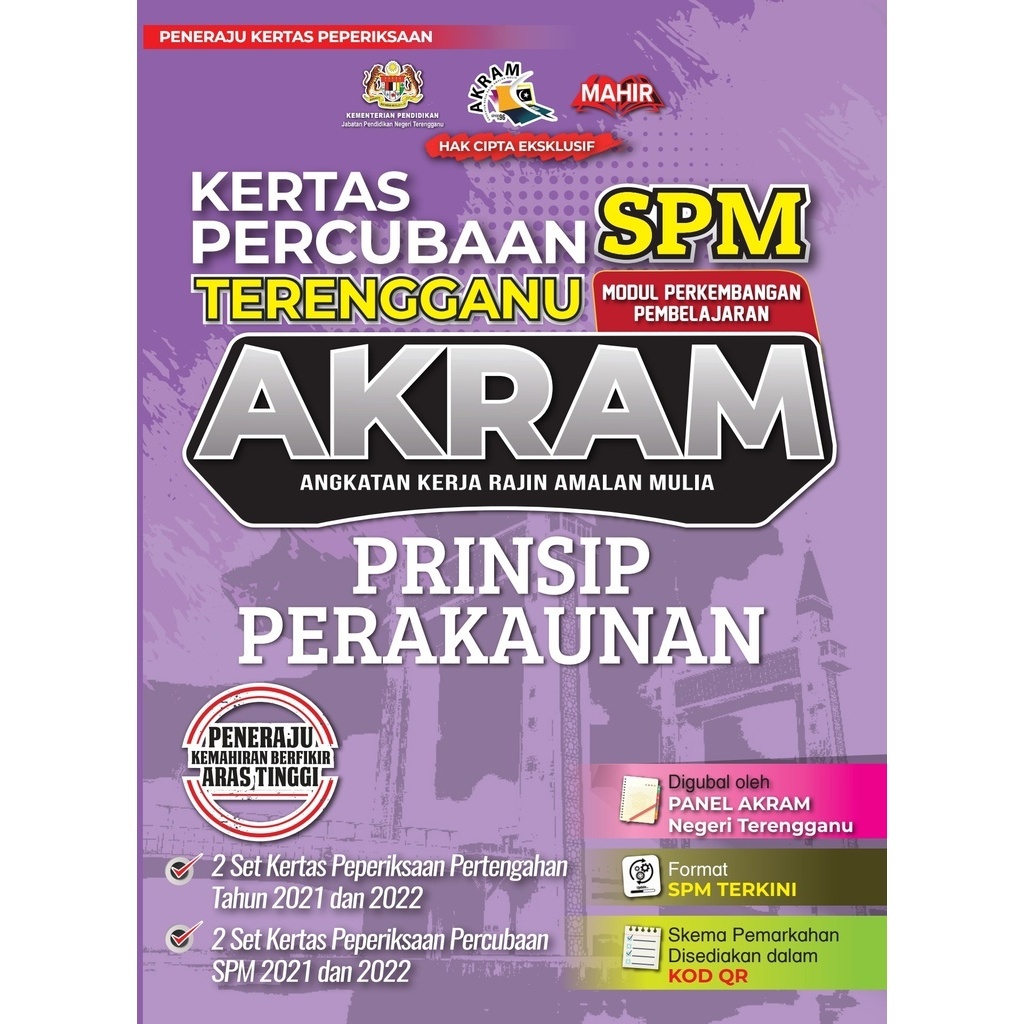 Mahir 2024 Kertas Percubaan SPM Terengganu AKRAM Prinsip Perakaunan