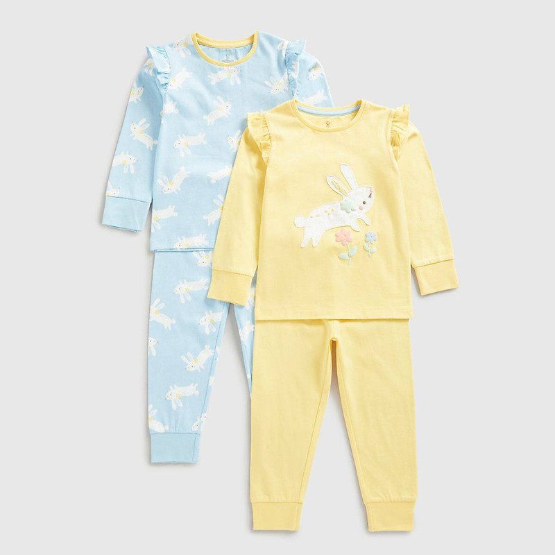 Mothercare Girl Bunny Pyjamas 2 Pack Shopee Malaysia