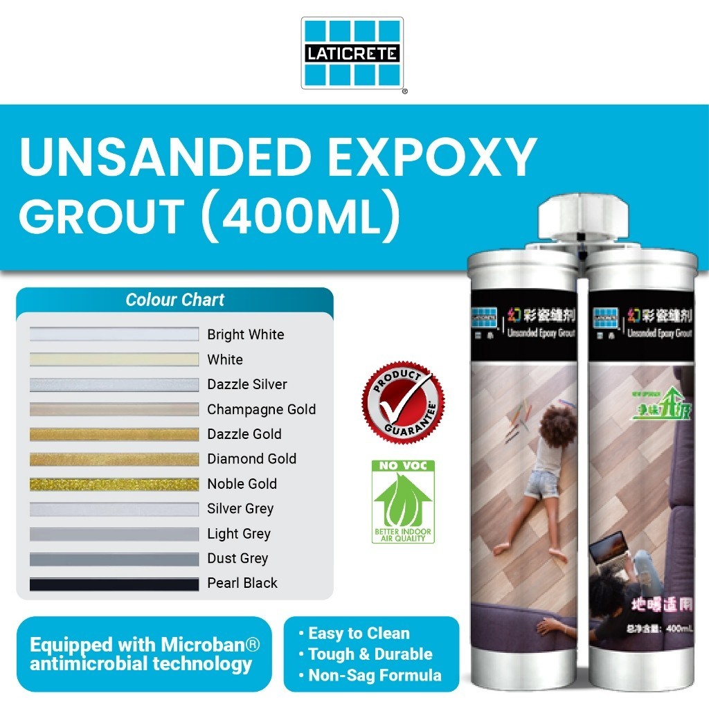 LATICRETE Unsanded Epoxy Grout™ 400ml Tile Gaps Repair Gap Filler