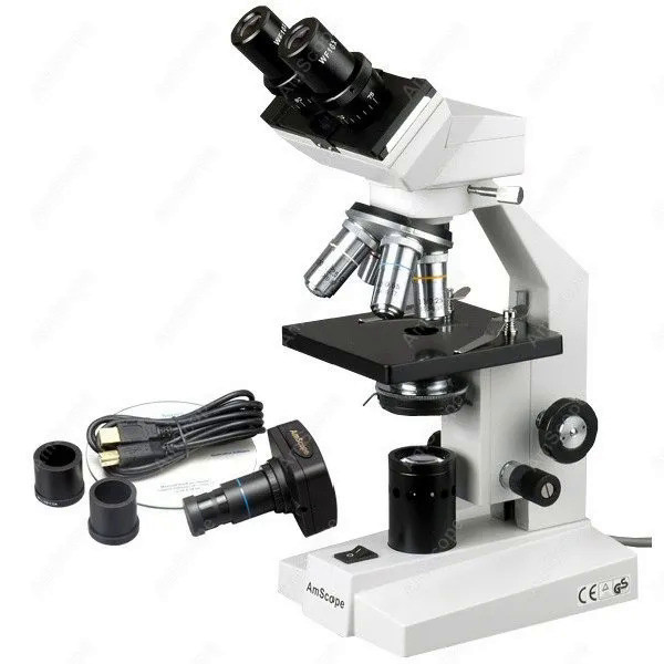 Microscope Professionnel Trinoculaire AmScope T340A-LED - Grossissement 40X à 1600X - Éclairage LED
