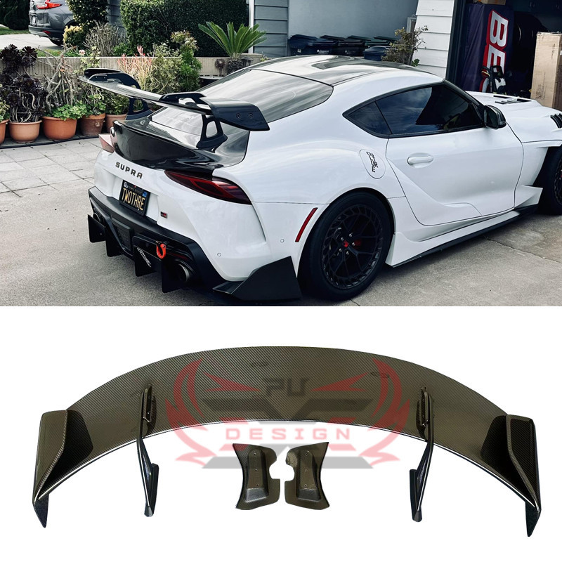 Perfect Fit Carbon Fiber AT-R2 V2 upright Wing for Toyota GR Supra A90 ...