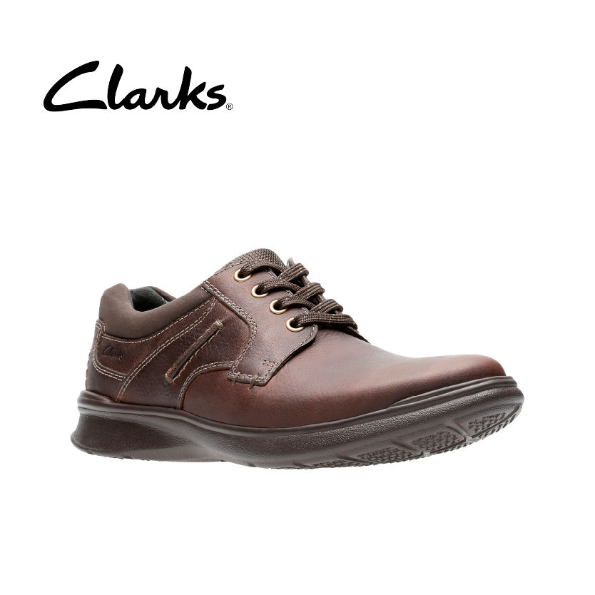 Clarks Mens Shoes Cotrell Plain Brown Oily Core Wide Fit Shopee Malaysia