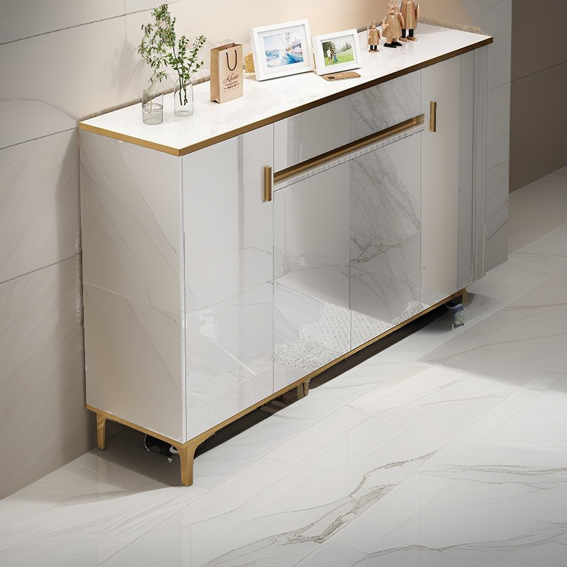 High quality Shoe Cabinet Wooden Marble Texture Shoe Storage Large ...