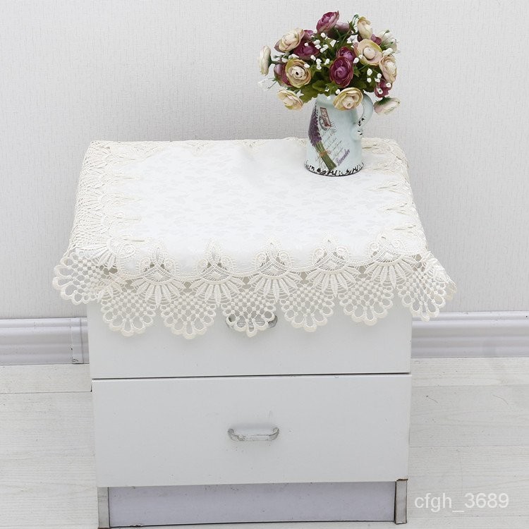AT🎊42N Lace Nightstand Cover EuropeanStyle Simple Refrigerator Air