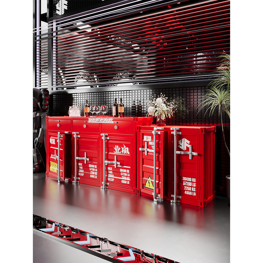 Get gifts/ST& Industrial Style Container Locker Kitchen Side Cabinet ...
