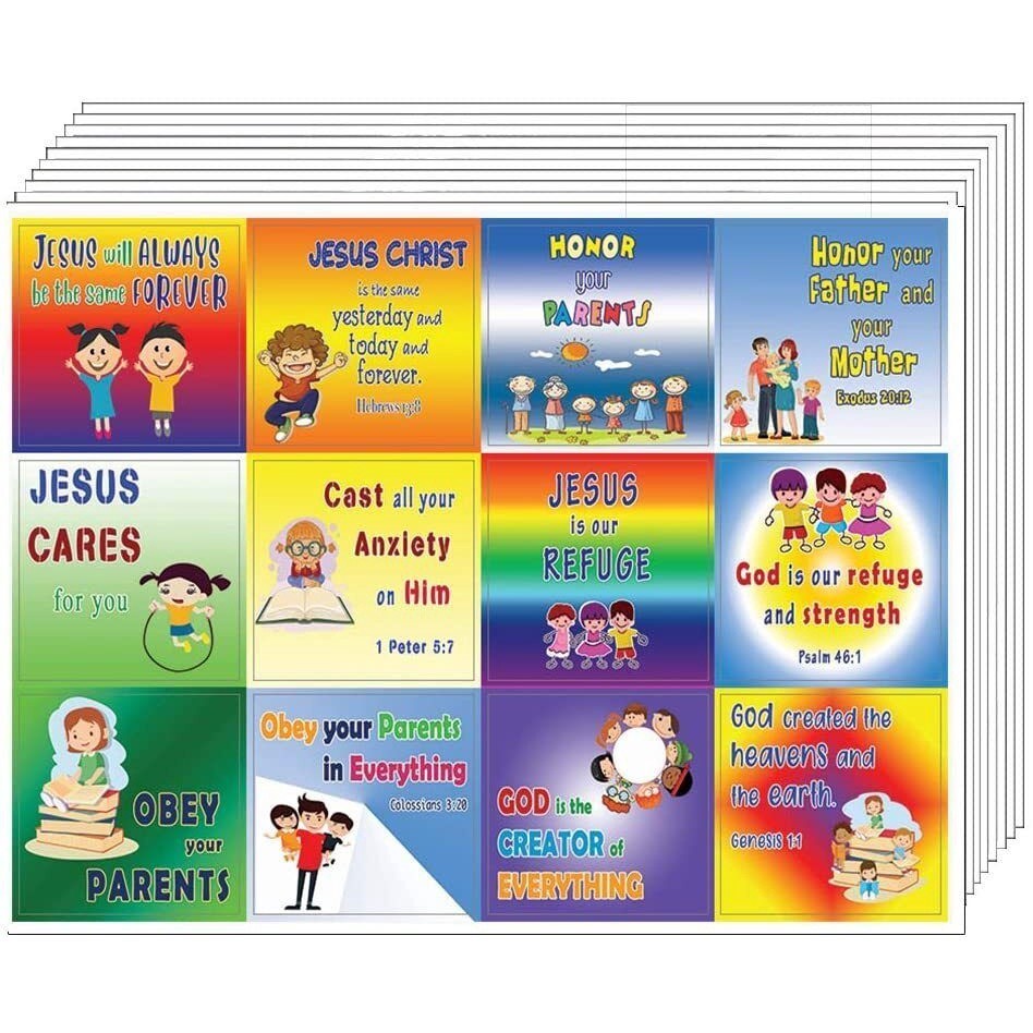 Bible Verses Every Kid Should Know Stickers ( 5-Sheet) | Shopee Malaysia
