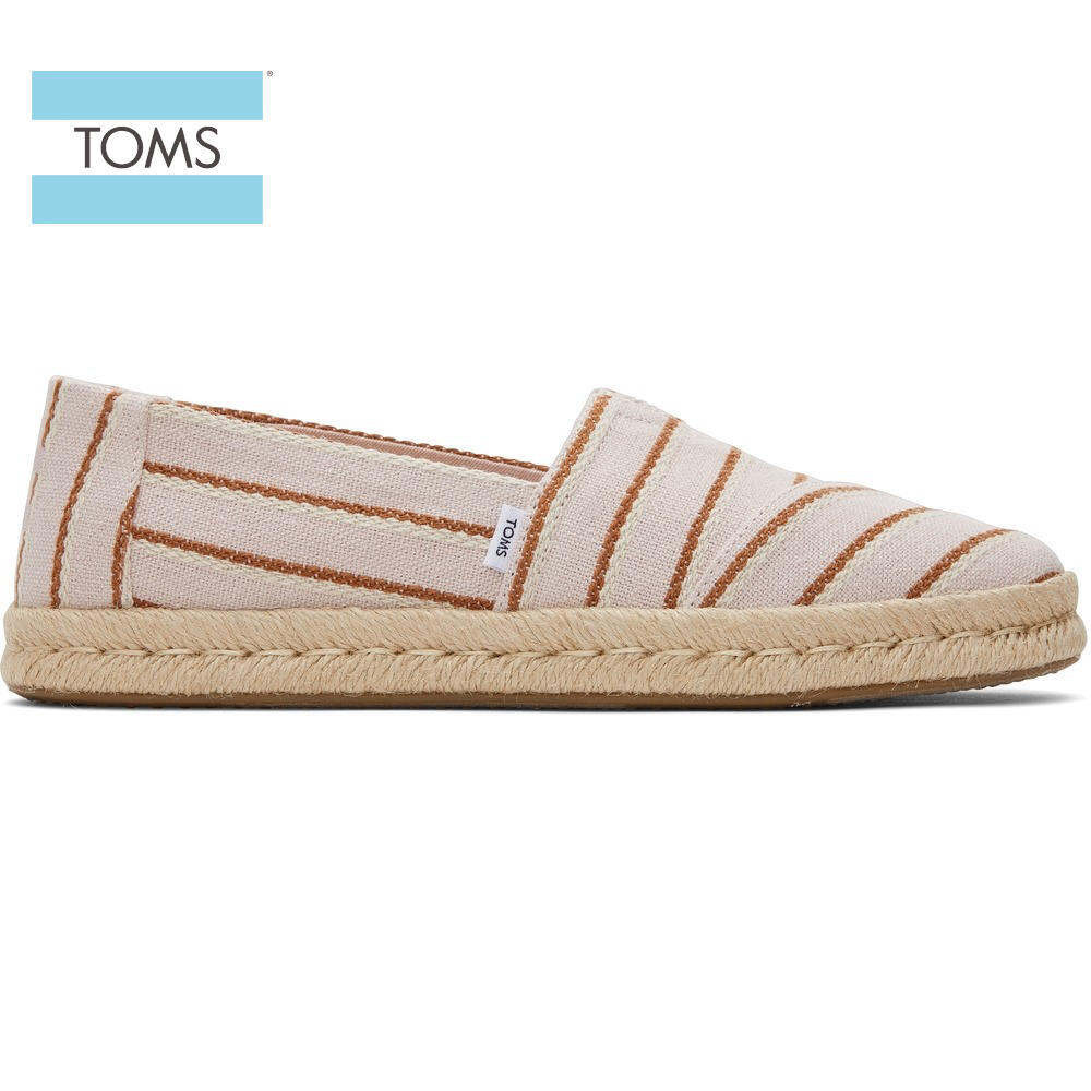 TOMS Women Alpargata Rope 2.0 Ballet Woven Stripes - Pink | Shopee Malaysia