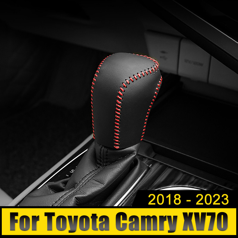 For 2018-2023 Toyota Camry Red ABS Inner Central Gear Shift Knob Cover Cap Trim