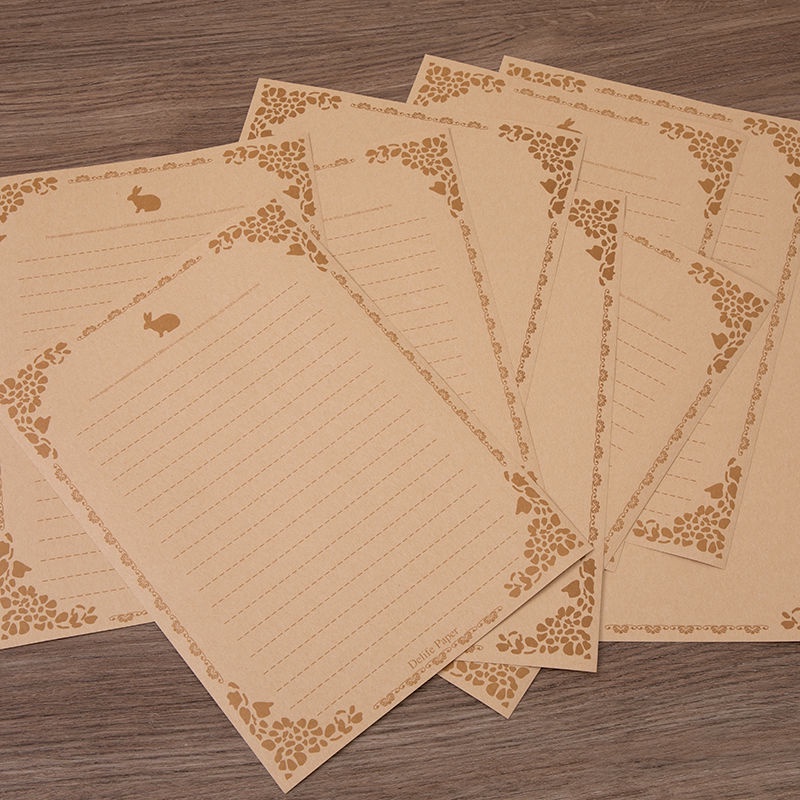 Kraft Paper Letter Paper Retro Letter Paper Antique Handwritten Letter