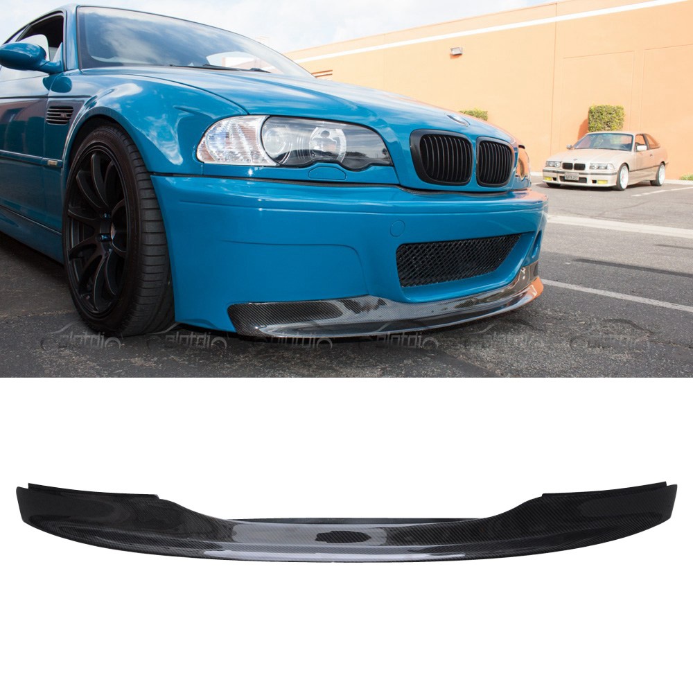 For BMW E46 3 Series M3 2D 4D 2001-2006 Carbon Fiber Front Bumper Lip ...
