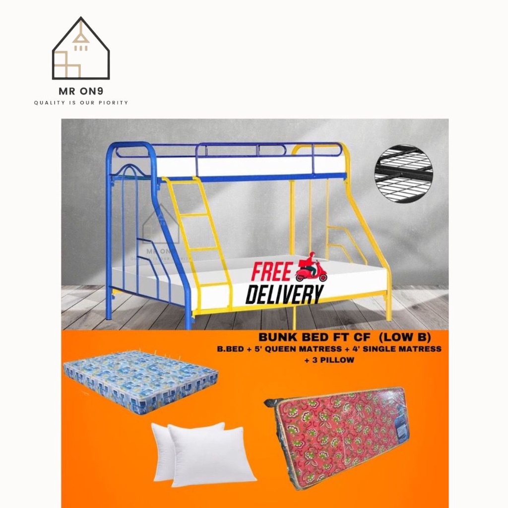 Bunk bed double decker/ Katil Besi 2 Tingkat /Metal Bed / Katil Bunk