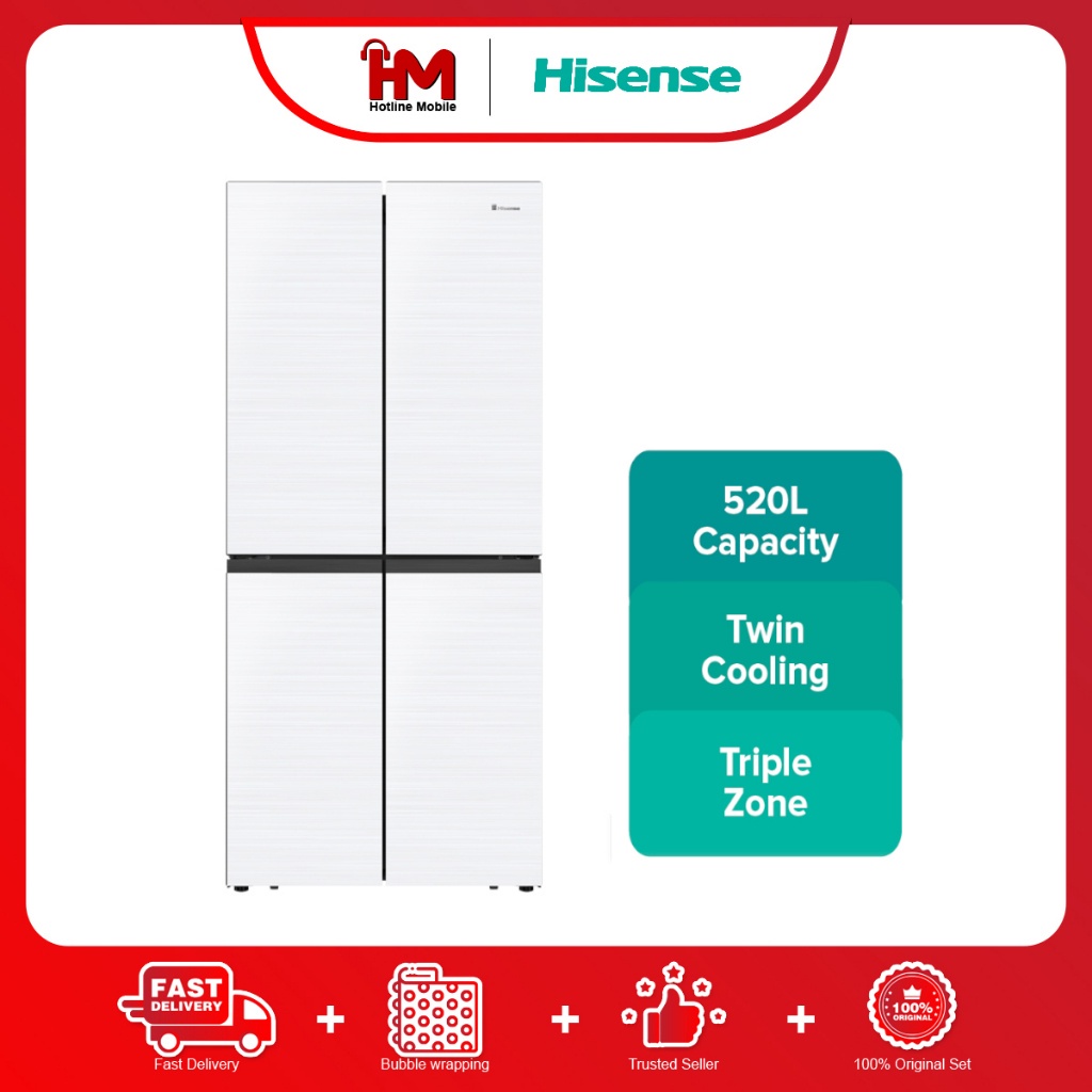 Hisense RQ568N4AWU 520L 4 Door Inverter Fridge Refrigerator Shopee