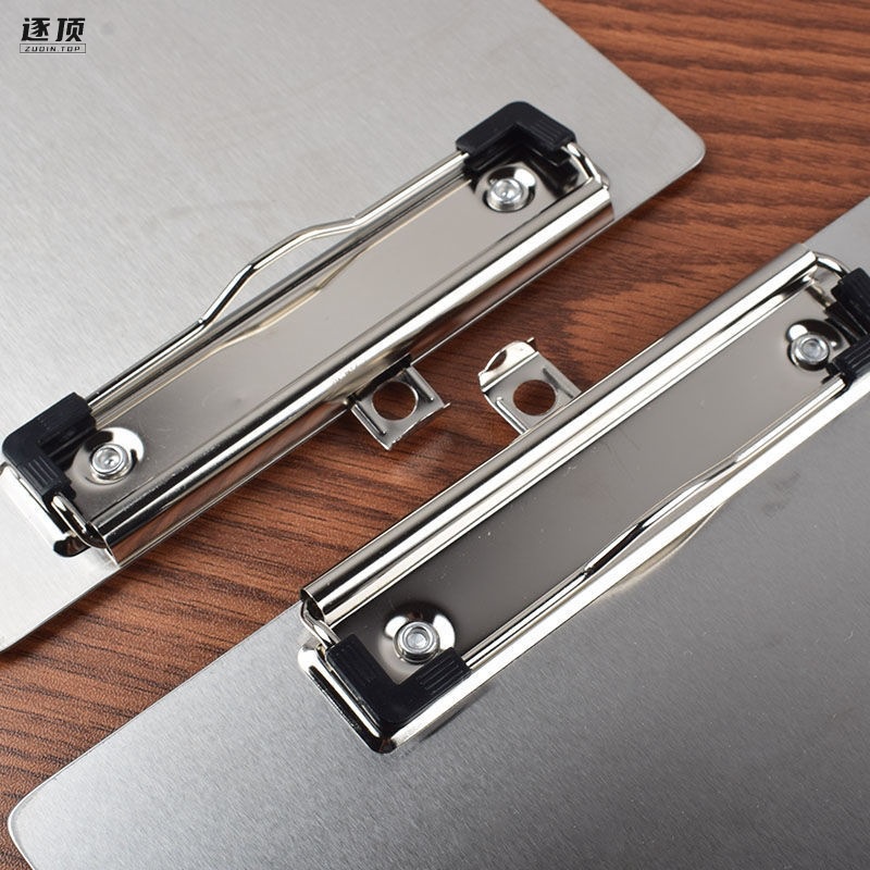 Folder Metala4stainless Steel Board Clamp Bill Pad Office Hotel Factory 