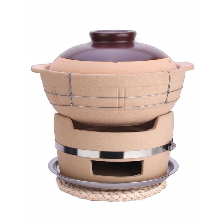 Stainless Steel Charcoal Hot Pot For One - Portable Small Pot For Milk Tea, Fondue, Gold Finish