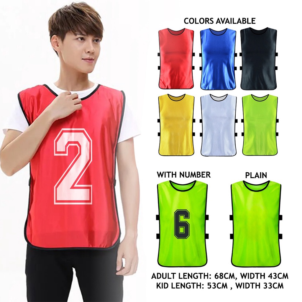 Plain Sport Training Vest Bibs Football Soccer Jersey Adult and Kid