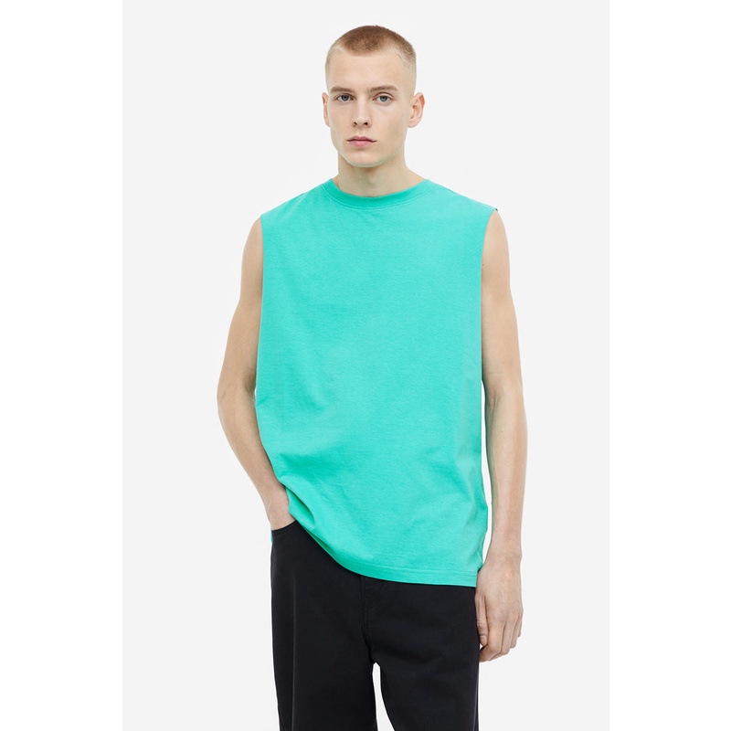 H&M Vest top Green Bright Shopee Malaysia