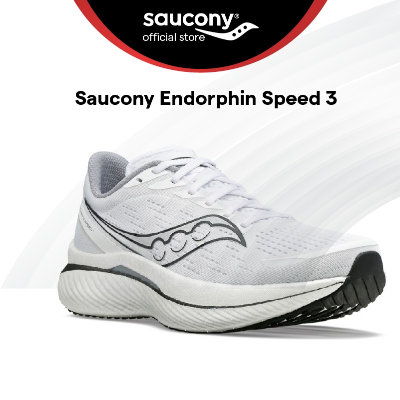 Saucony Endorphin Speed 3 Road Running Speed Shoes Men's - White/Black ...