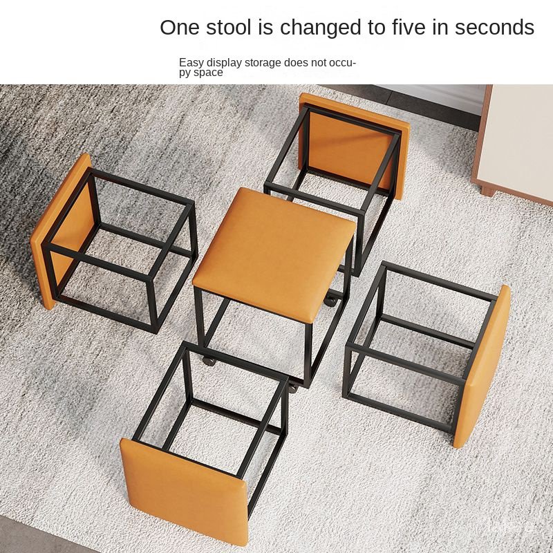Multi functional Rubik's Cube sofa stool, 5-in-1 low stool, square shoe ...