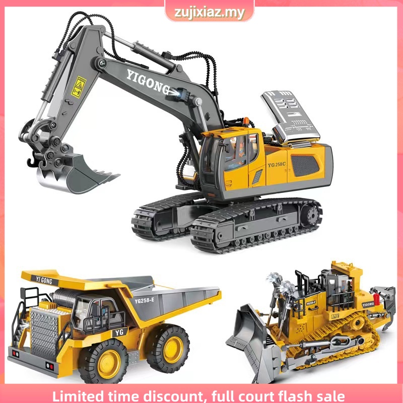 MIE Remote Control Engineering Car Excavator Bulldozer Dump Truck Toy Rc  Car For Children Birthday Gifts