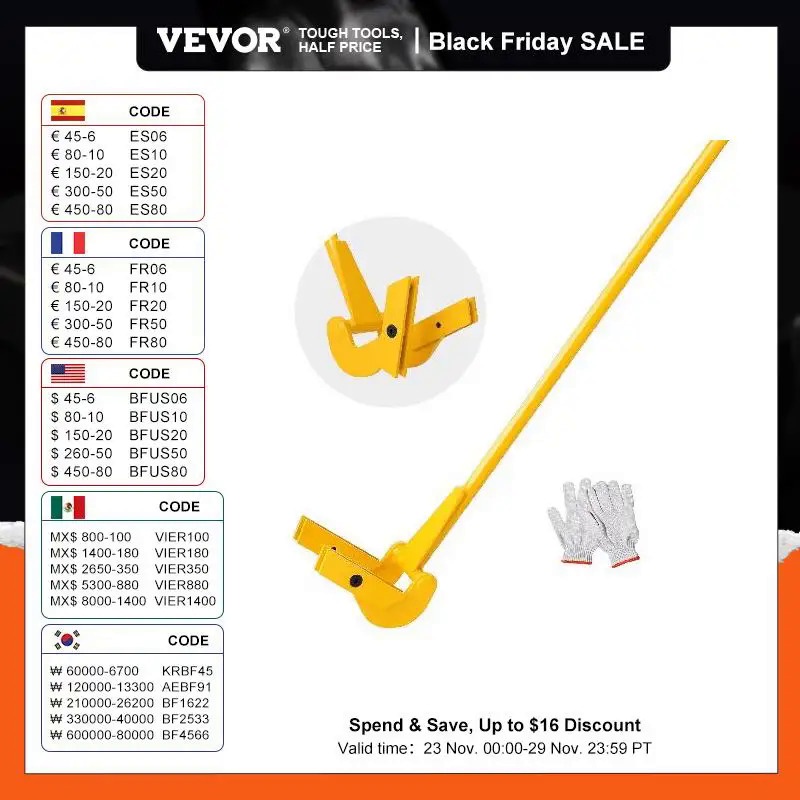 VEVOR Pallet Pry Bar Buster Carbon Steel Heavy Duty Deck Wrecker