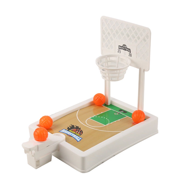 Double finger catapult basketball tabletop pinball game shooting