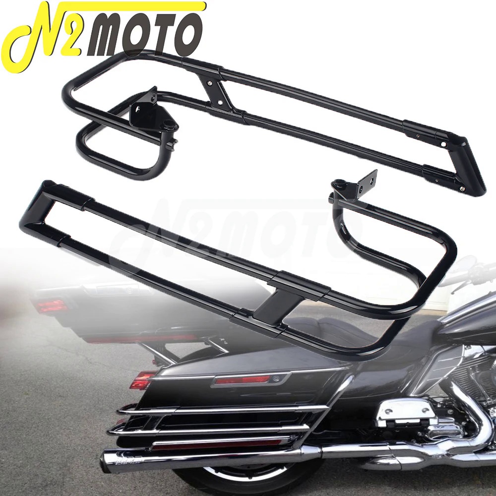 For Harley Touring Road King Saddlebag Guard Support Bracket Guards W ...