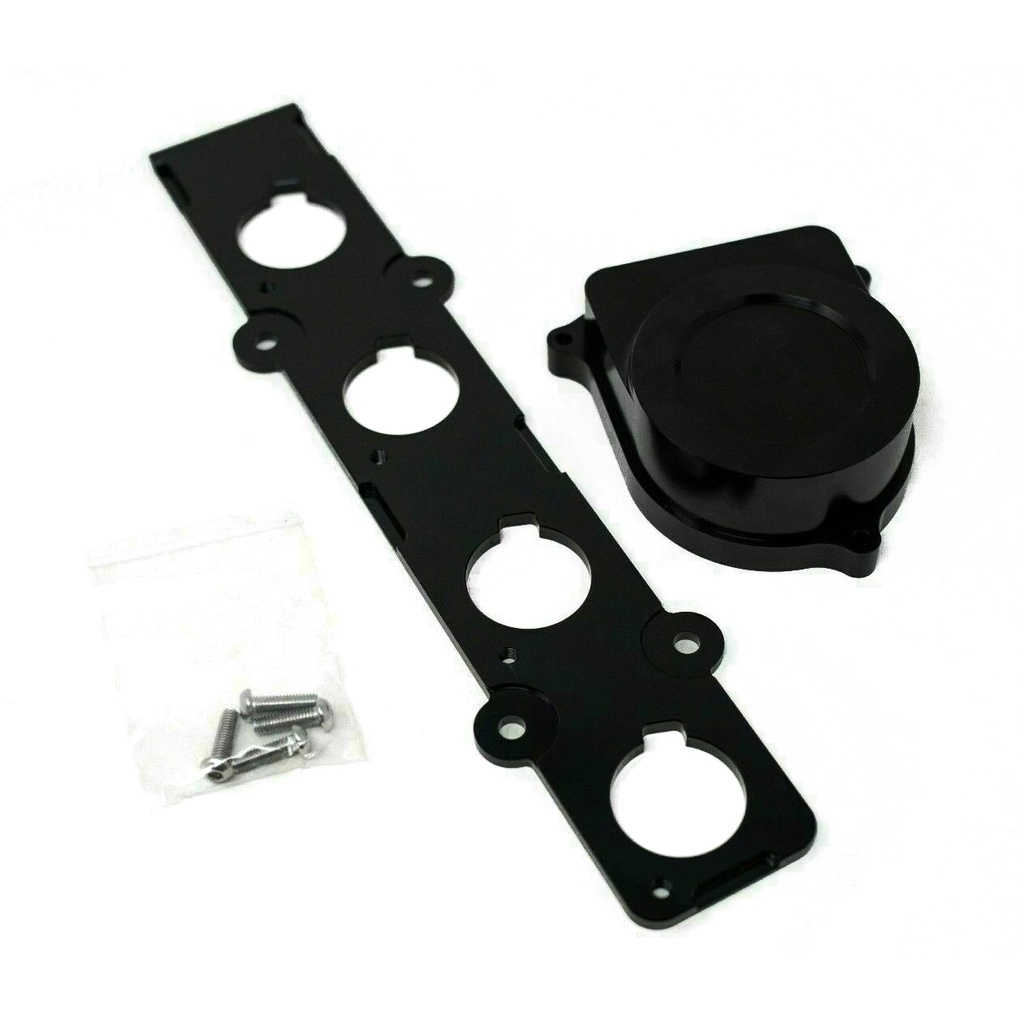 raRACING aluminum black B-Series Type R Coil On plug adapter plate for ...