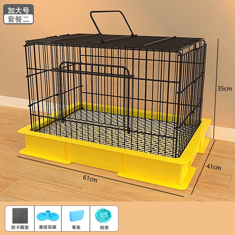 HY/🍉Baopaipai Rabbit Cage AntiSpray Urine Large Rabbit Nest Cage