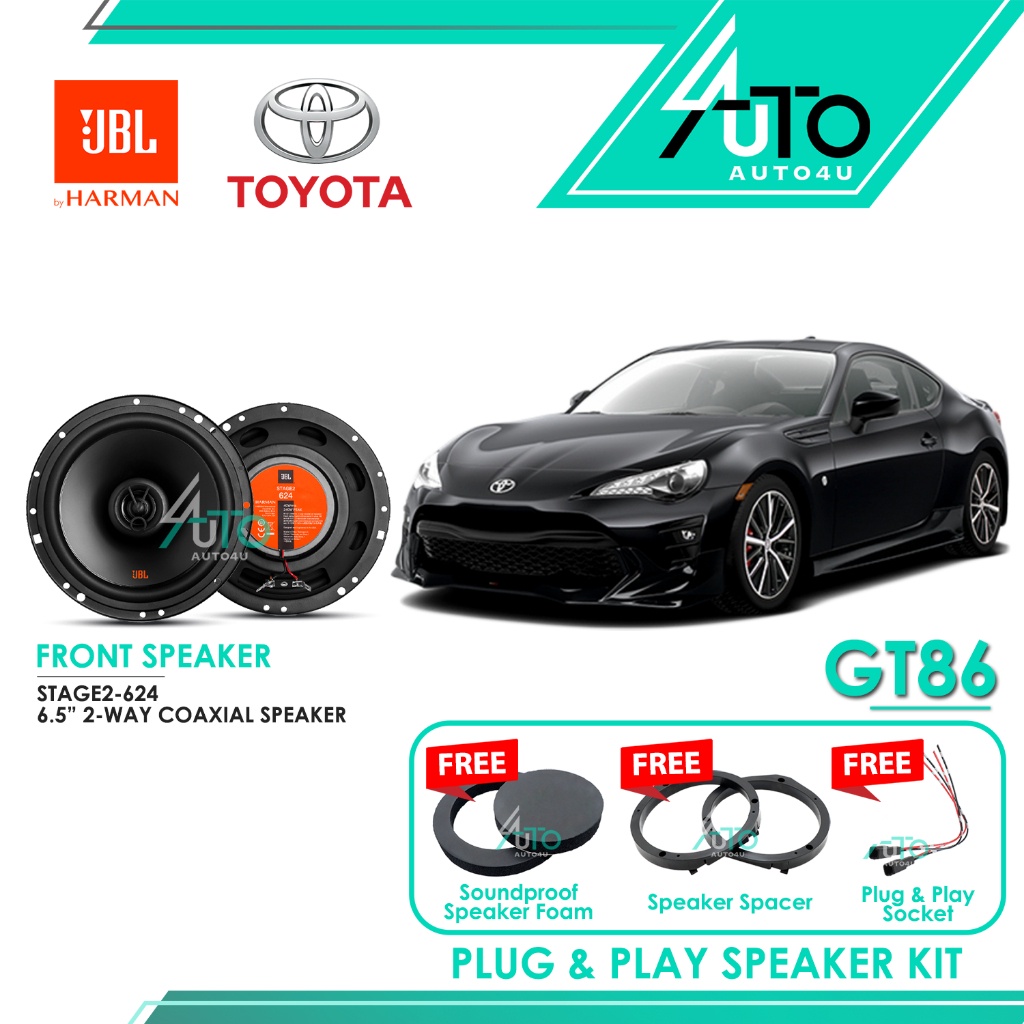 JBL Speaker Toyota GT86 Plug & Play Car Speaker GT 86 PNP Front Rear No ...