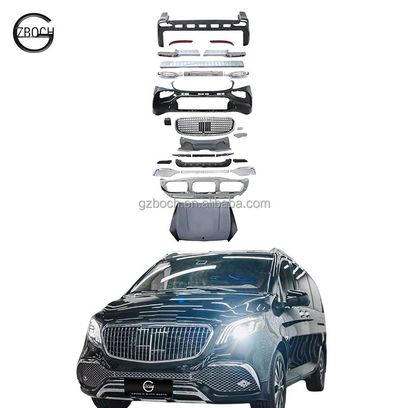 PP material Body kit for Mercedes-Benz Vito W447 Upgrade to GLS Maybach ...