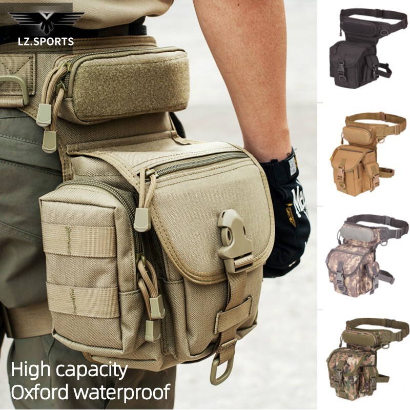 Men Military Tactical Drop Leg Bag Tool Thigh Pack Leg Rig Utility Pouch Outdoor