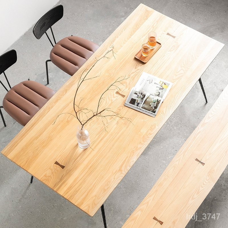 HY-6/Nordic Solid Wood Dining Table Small Apartment Home Solid Wood Dining Table Retro ...