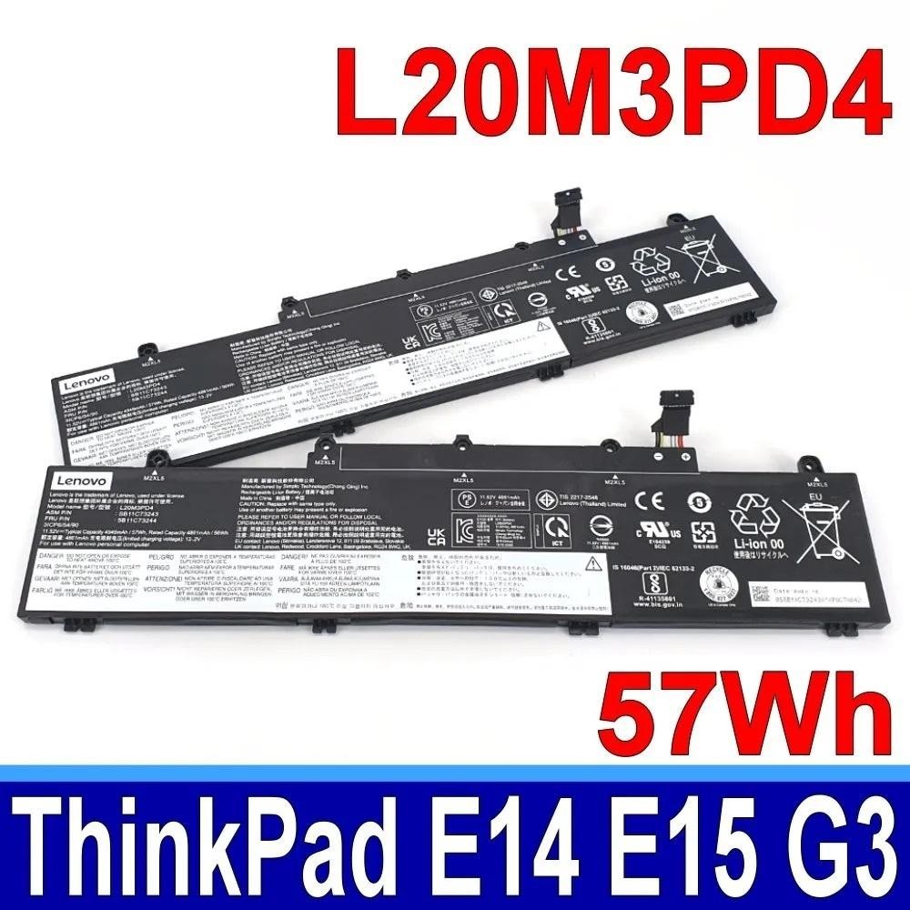 BLESYS Batteria Per Lenovo ThinkPad – L20L3PD4, 11.52V 57Wh/4948mAh, 3 Celle, 1 Anno Di Garanzia