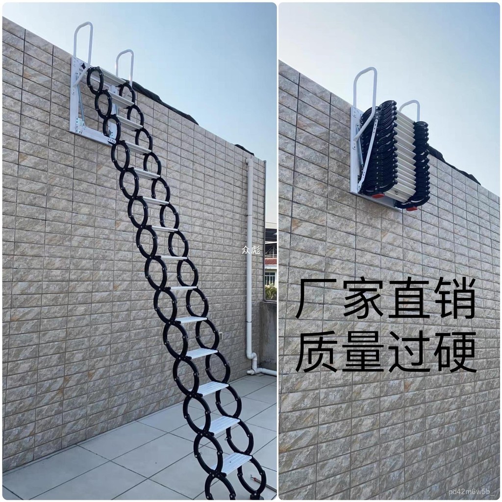 J-H/ Collapsible Stairs Indoor Attic Outdoor Platform Ceiling Wall ...