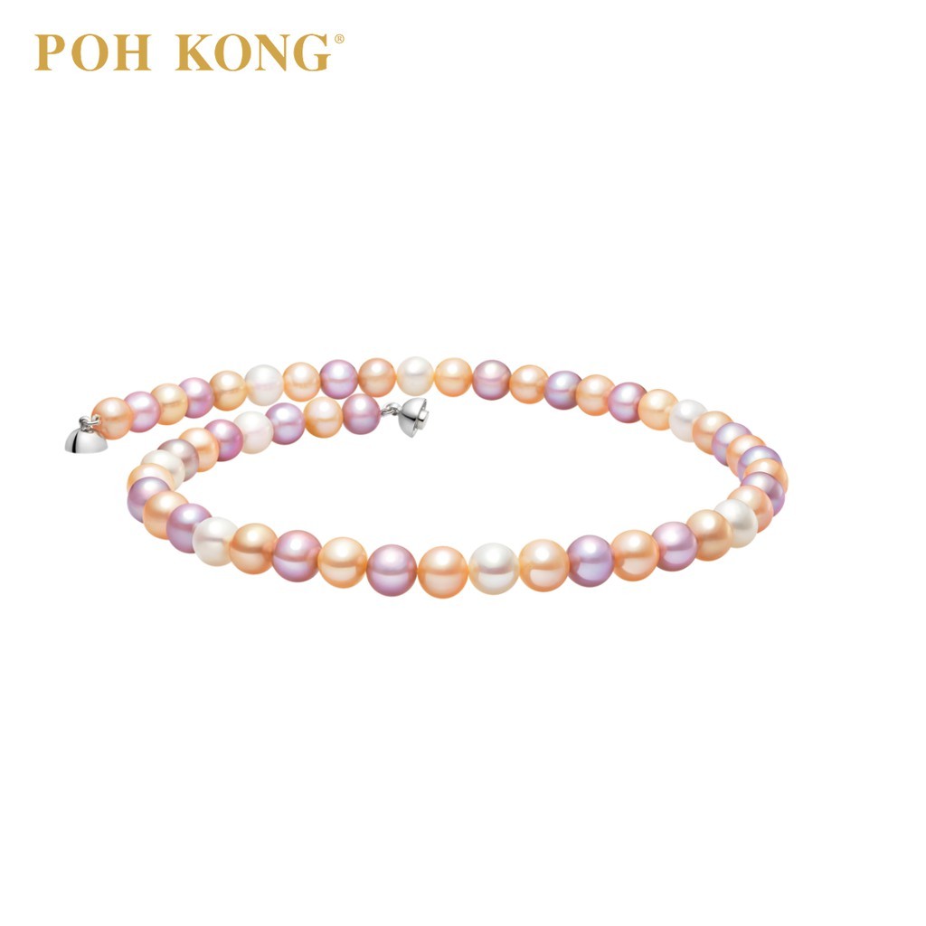 POH KONG Muti Coloured Freshwater Pearl Necklace Shopee Malaysia