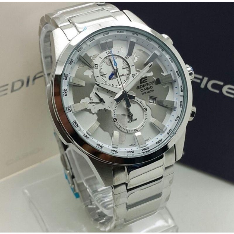 Casio Edifice EFR 303 All Function Stainless Steel Men Watch with Box