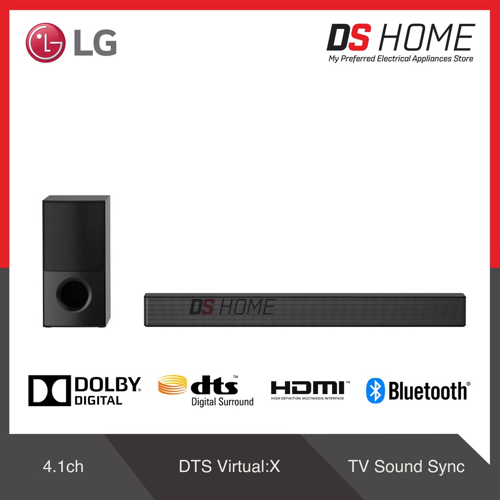 LG SNH5 SOUND BAR DTS VIRTUAL X BLUETOOTH (600W, 4.1CH) Shopee Malaysia