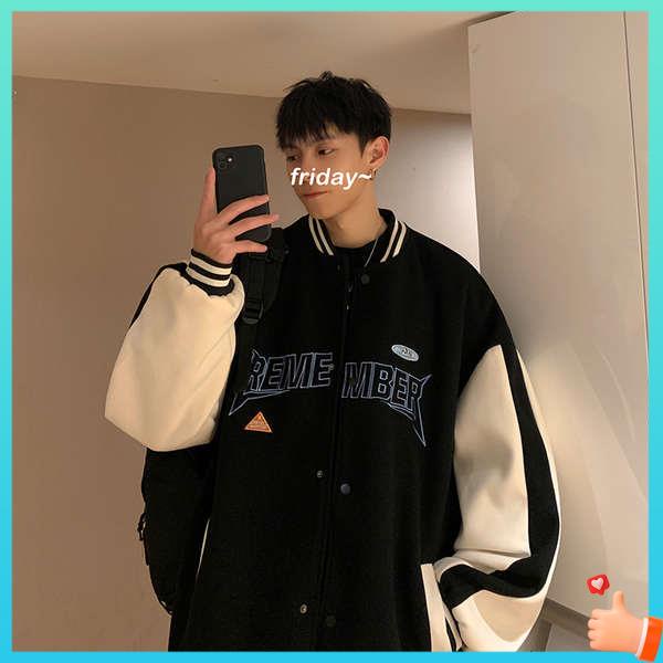 bomber jacket varsity jacket jacket for men Fat guy baseball uniform men's spring and autumn