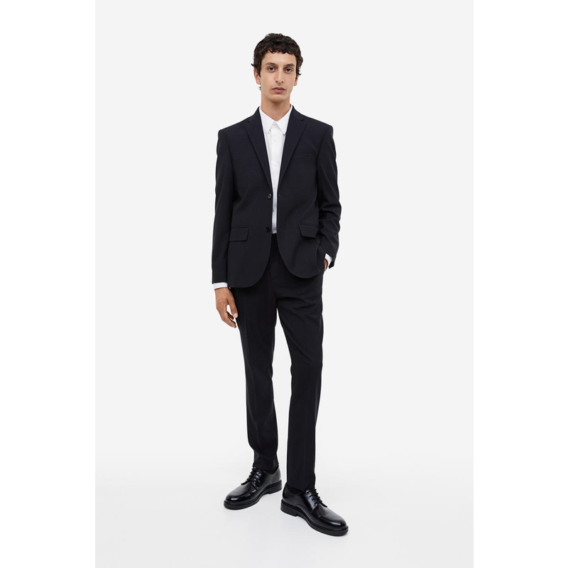 H&M Slim Fit Suit trousers Blue Dark Shopee Malaysia