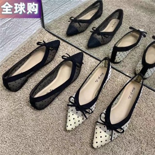  Women's Flat Shoes Fashion Mesh Polka Dot Shoes Casual