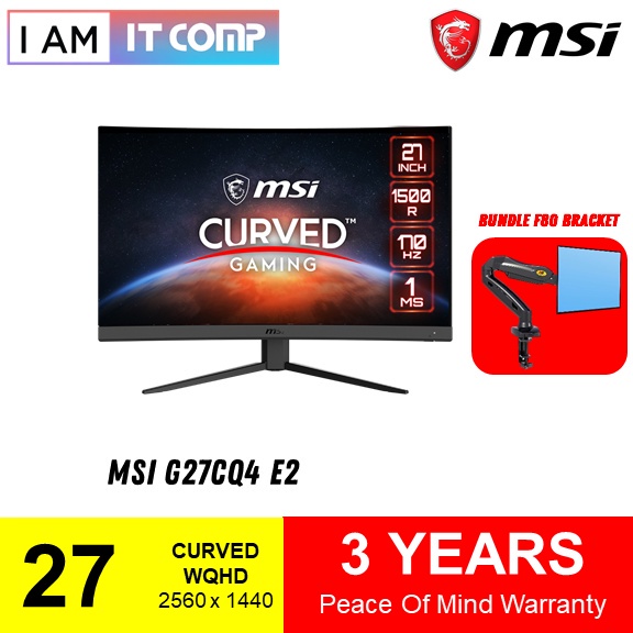MSI G27CQ4 E2 27" Gaming Monitor | Shopee Malaysia